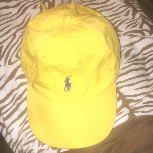 yellow polo cap